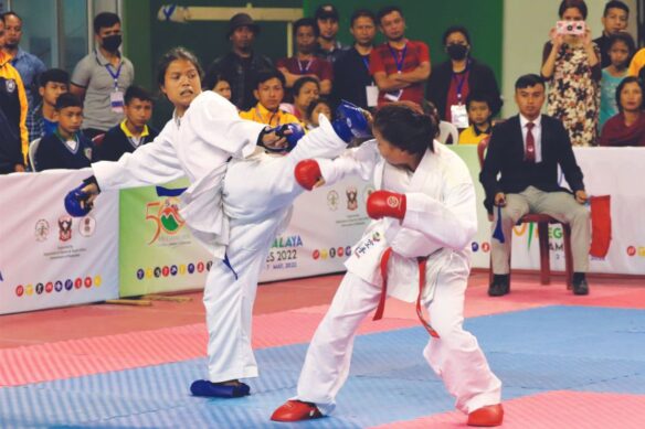 Ka jingïalehkai Karate kaba don jingkyrmen bha ha kane ka North East Olympic Games