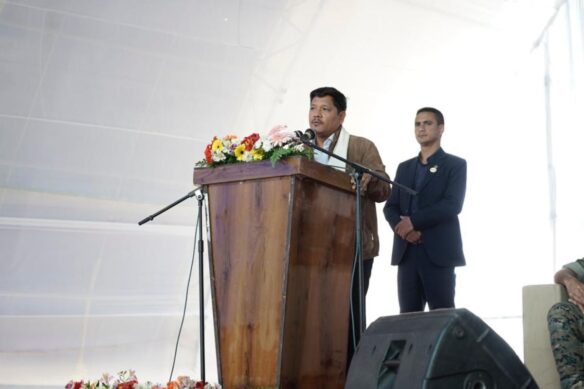 U Myntri Rangbah ka jylla, u Conrad K Sangma haba ai jingkren ha ka jingshah pynkup burom ha Khliehriat