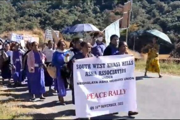 Ki nongtrei jong ka Accredited Social Health Activist (ASHA) South West Khasi Hills District kiba hap hapoh ka lama jong ka Meghalaya ASHA Worker Union.